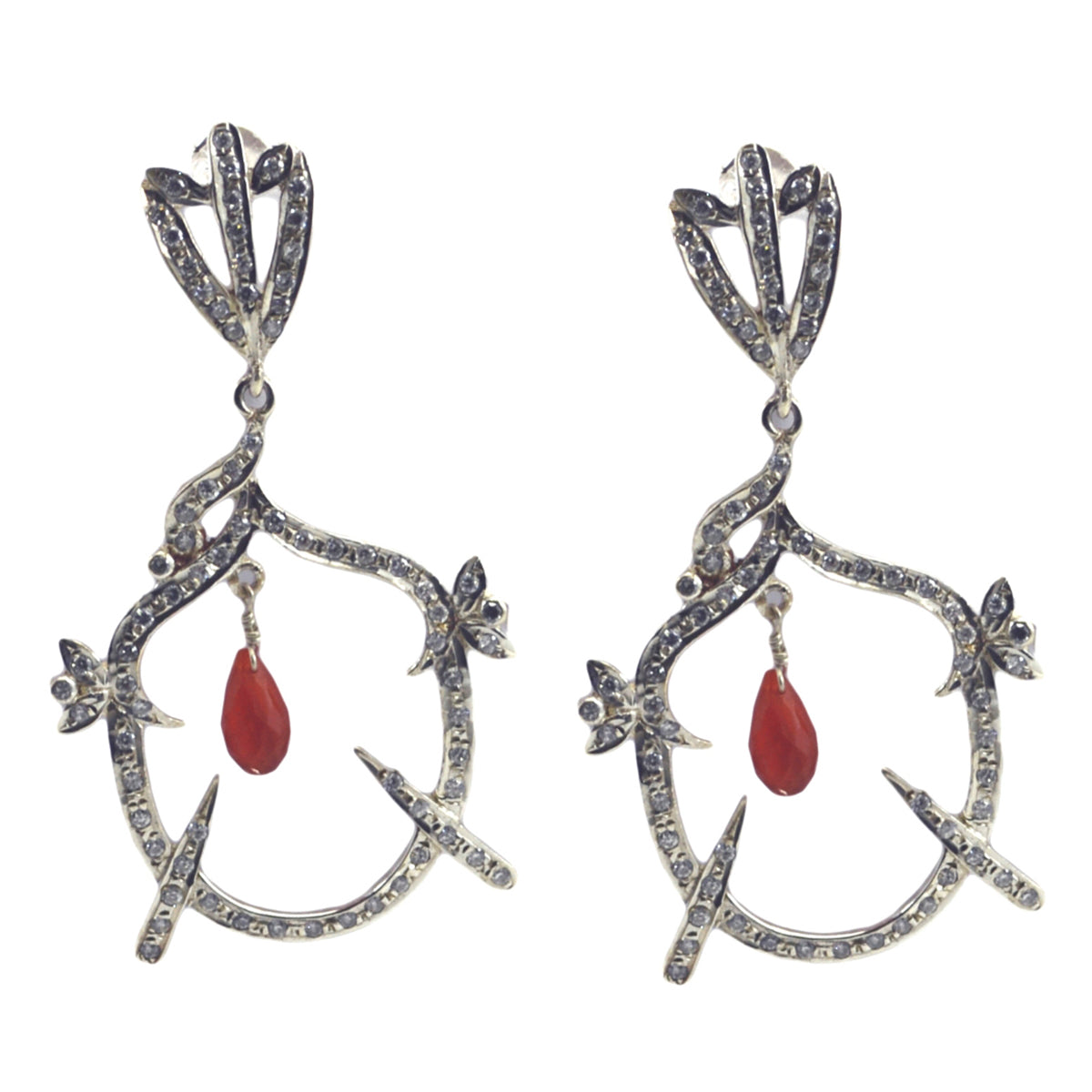 Multi-Indian-Maria-multiple-Stud-multicolor-925-Silver-Earring