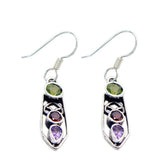 Multi-Spanish-Isla-multiple-Dangle-multicolor-Silver-Earring