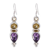 Multi-French-Josephine-multiple-Dangle-multicolor-925-Sterling-Silver-Earring