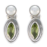 Multi-Russian-Hua-multiple-Stud-multicolor-Silver-Earring