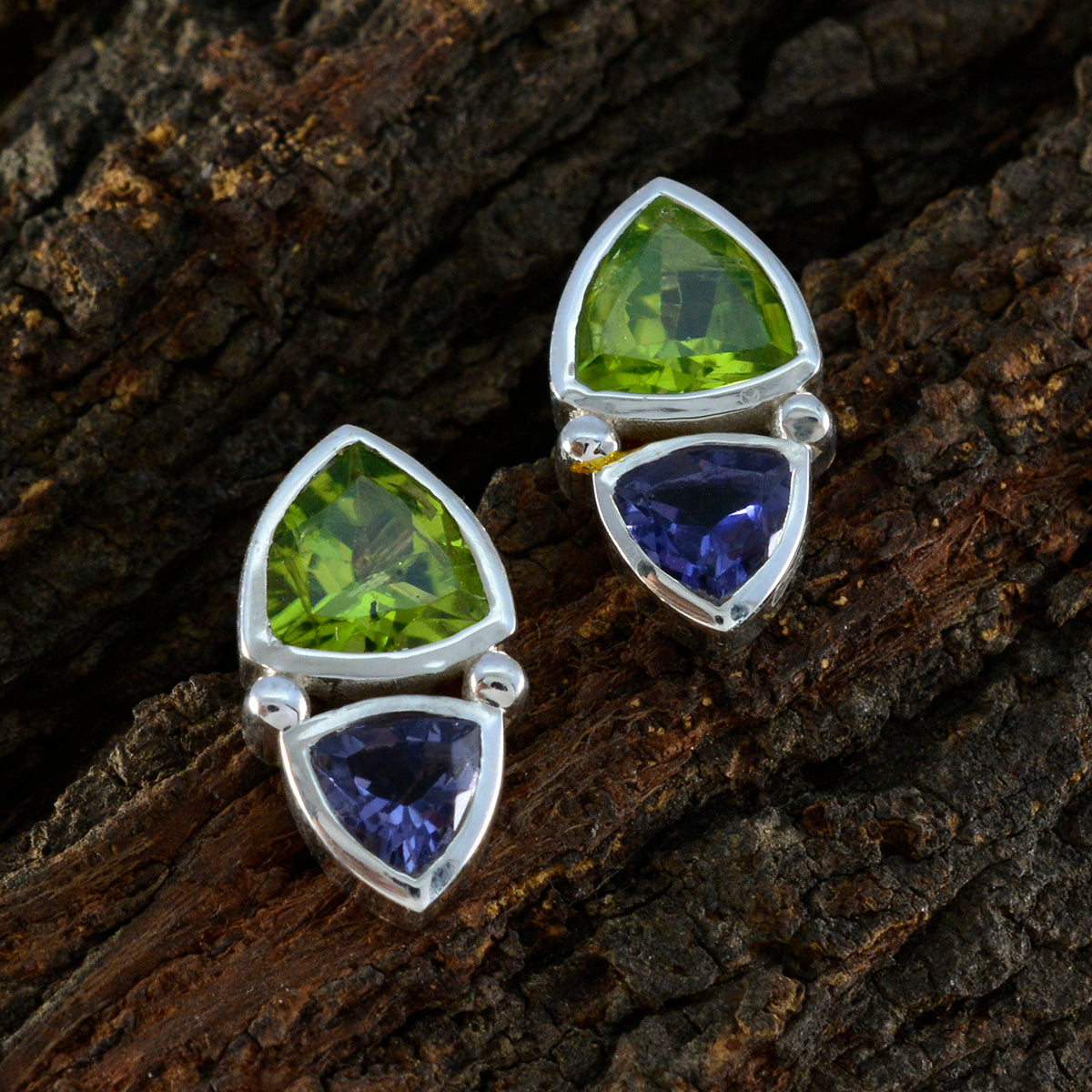 Multi-Turkish-Renata-Toi-et-Moi-Stud-multicolor-92.5-Silver-Earring