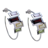 Multi-Middle-Eastern-Alejandra-multiple-Stud-multicolor-Silver-Earring