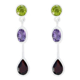Multi-Australian-Laura-multiple-Stud-multicolor-Silver-Earring