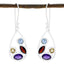 Multi-Middle-Eastern-Tereza-multiple-Dangle-multicolor-Silver-Earring
