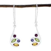 Multi-African-Wen-multiple-Dangle-multicolor-925-Silver-Earring