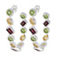 Multi-French-Kennedy-multiple-Stud-multicolor-925-Silver-Earring