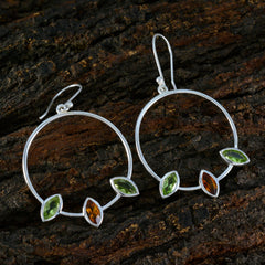 Multi-Japanese-Lucy-Trilogy-Dangle-multicolor-Silver-Earring