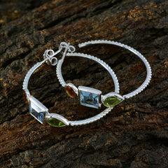 Multi-Mexican-Sophia-Trilogy-Stud-multicolor-Silver-Earring