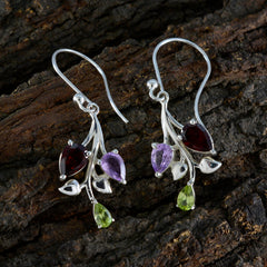 Multi-Spanish-Carla-Trilogy-Dangle-multicolor-Silver-Earring