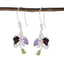 Multi-Spanish-Carla-Trilogy-Dangle-multicolor-Silver-Earring