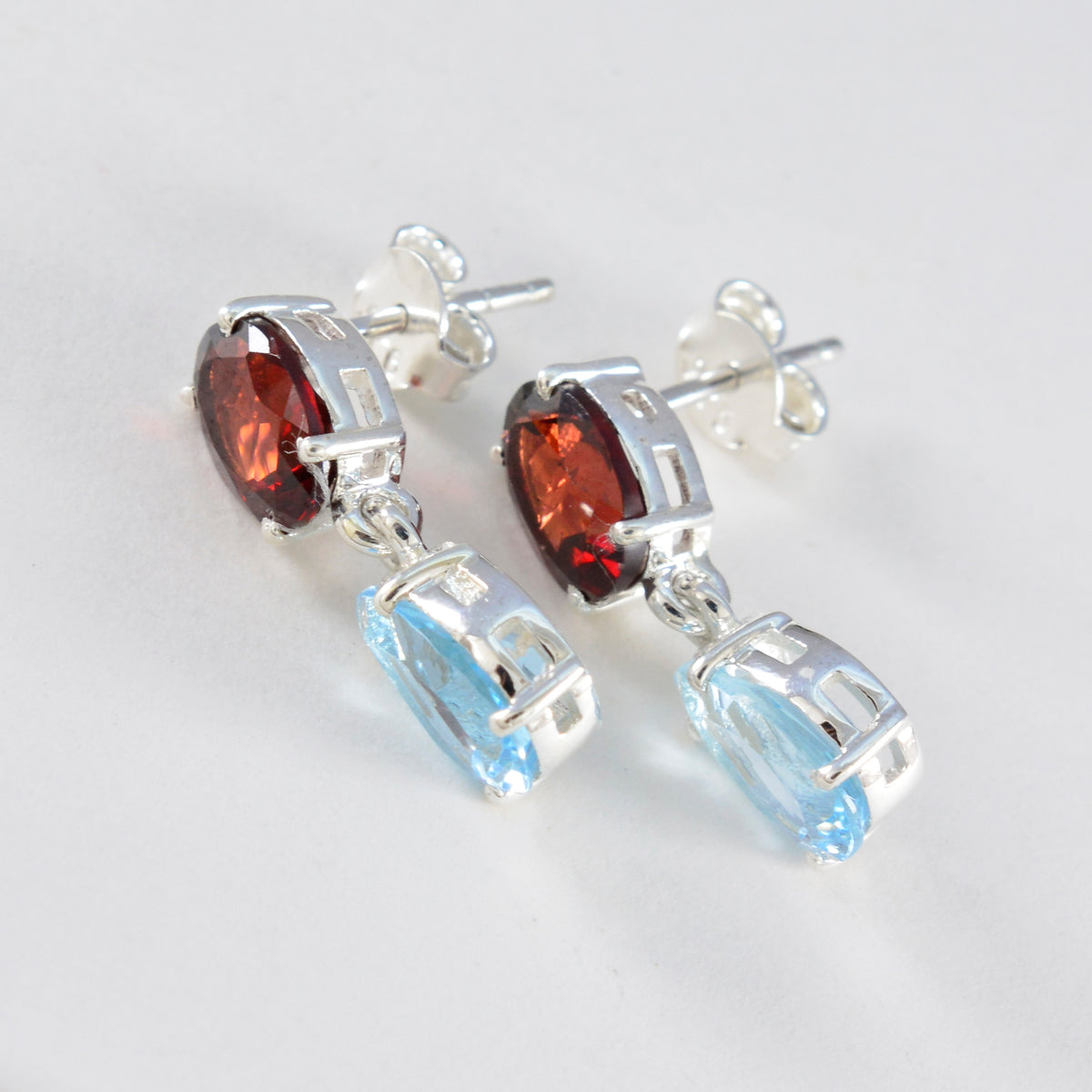 Multi-American-Amaanda-multiple-Stud-multicolor-Silver-Earring