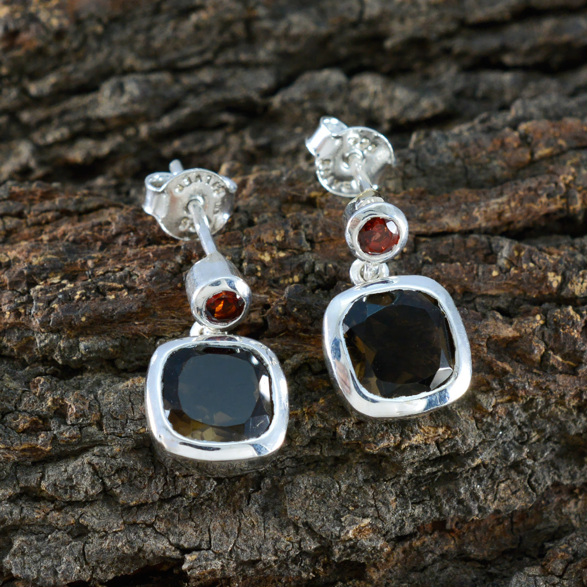 Multi-Turkish-Agnes-Toi-et-Moi-Stud-multicolor-925-Silver-Earring