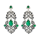 Multi-Indian-Araya-multiple-Stud-multicolor-Silver-Earring