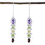 Multi-Egyptian-Ying-multiple-Dangle-multicolor-Silver-Earring