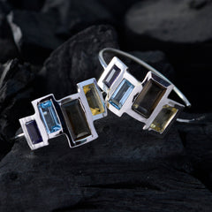 Multi-African-Bruna-multiple-Stud-multicolor-925-Silber-Ohrring