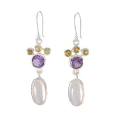 Multi-Middle-Eastern-Lucia-multiple-Dangle-multicolor-925-Silver-Earring