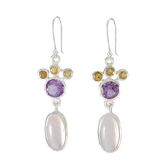 Multi-Middle-Eastern-Lucia-multiple-Dangle-multicolor-925-Silver-Earring