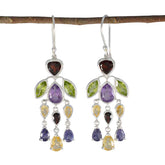 Multi-Latin-American-Rina-multiple-Dangle-multicolor-Silver-Earring