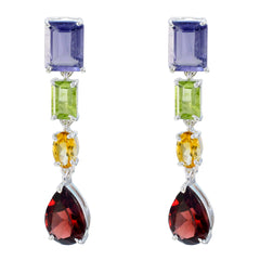 Multi-Spanish-Marie-multiple-Dangle-multicolor-Sterling-Silver-Earring