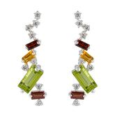 Multi-Italian-Antonia-multiple-Stud-multicolor-Sterling-Silver-Earring