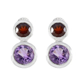 Multi-Latin-American-Renata-Toi-et-Moi-Stud-multicolor-Silver-Earring