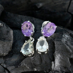 Multi-American-Rileya-multiple-Stud-multicolor-Silver-Earring