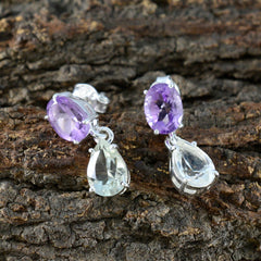 Multi-American-Rileya-multiple-Stud-multicolor-Silver-Earring