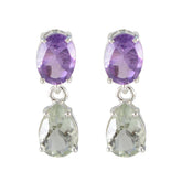 Multi-American-Rileya-multiple-Stud-multicolor-Silver-Earring