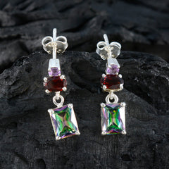 Multi-Japanese-Addison-Trilogy-Stud-multicolor-Sterling-Silver-Earring