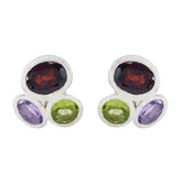 Multi-Egyptian-Hannah-multiple-Stud-multicolor-Silver-Earring