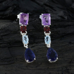 Multi-Spanish-Nayara-quarter-Stud-multicolor-92.5-Silver-Earring