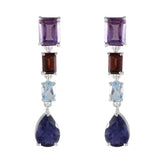 Multi-Spanish-Nayara-quarter-Stud-multicolor-92.5-Silver-Earring