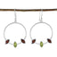 Multi-African-Nova-Trilogy-Dangle-multicolor-Silver-Earring