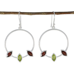 Multi-African-Nova-Trilogy-Dangle-multicolor-Silver-Earring