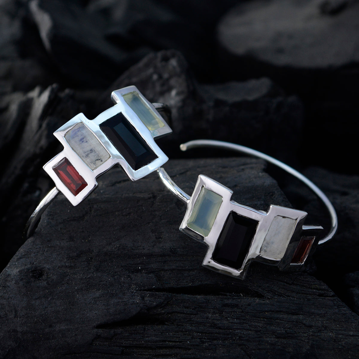 Multi-Australian-Ana-multiple-Stud-multicolor-925-Silver-Earring