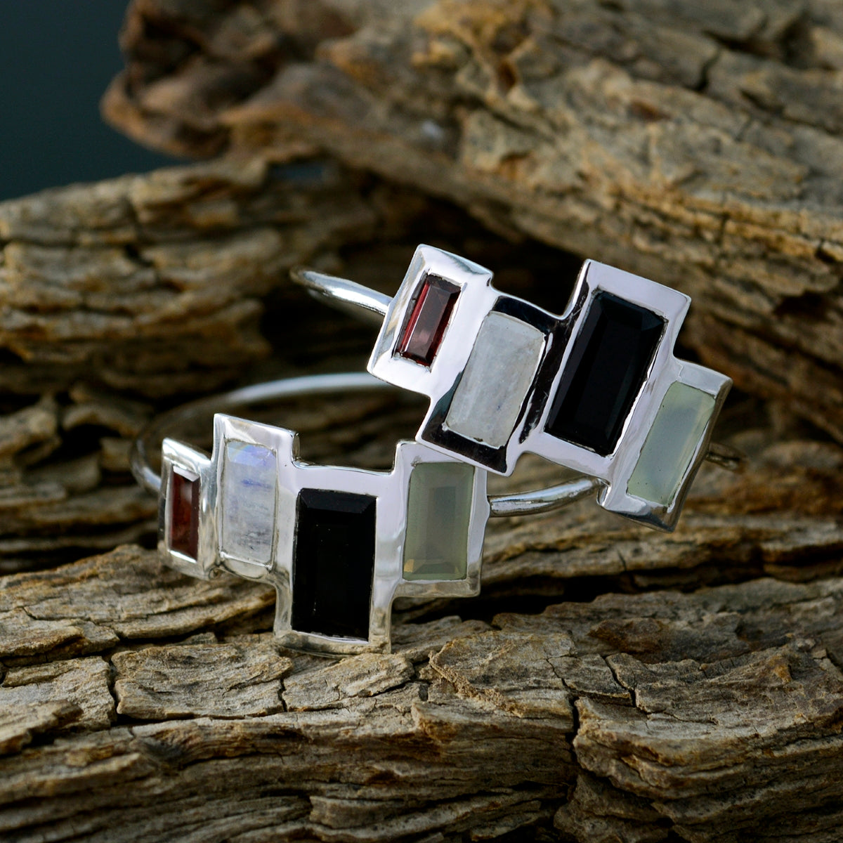 Multi-Australian-Ana-multiple-Stud-multicolor-925-Silver-Earring