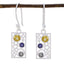 Multi-American-Alice-multiple-Dangle-multicolor-Silver-Earring