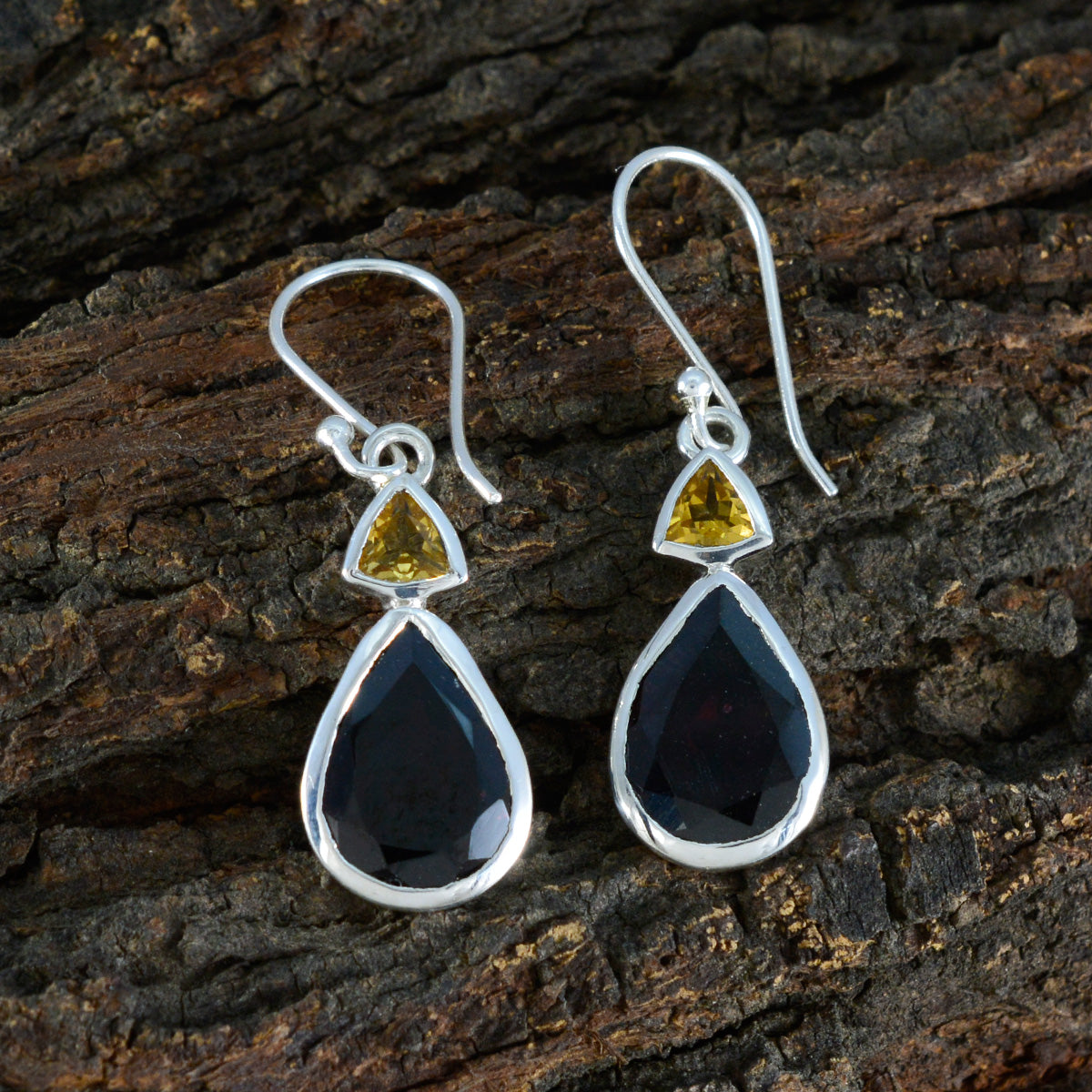 Multi-Japanese-Daniela-Toi-et-Moi-Dangle-multicolor-Silver-Earring