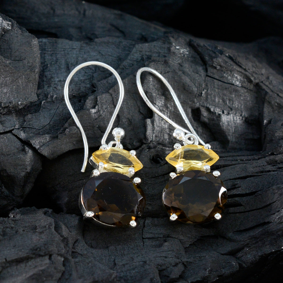 Multi-Turkish-Emi-multiple-Dangle-multicolor-92.5-Silver-Earring