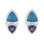 Multi-Egyptian-Alice-Toi-et-Moi-Stud-multicolor-Silver-Earring