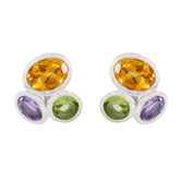 Multi-Japanese-Ida-multiple-Stud-multicolor-92.5-Silver-Earring