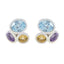 Multi-Turkish-Ines-multiple-Stud-multicolor-925-Sterling-Silver-Earring