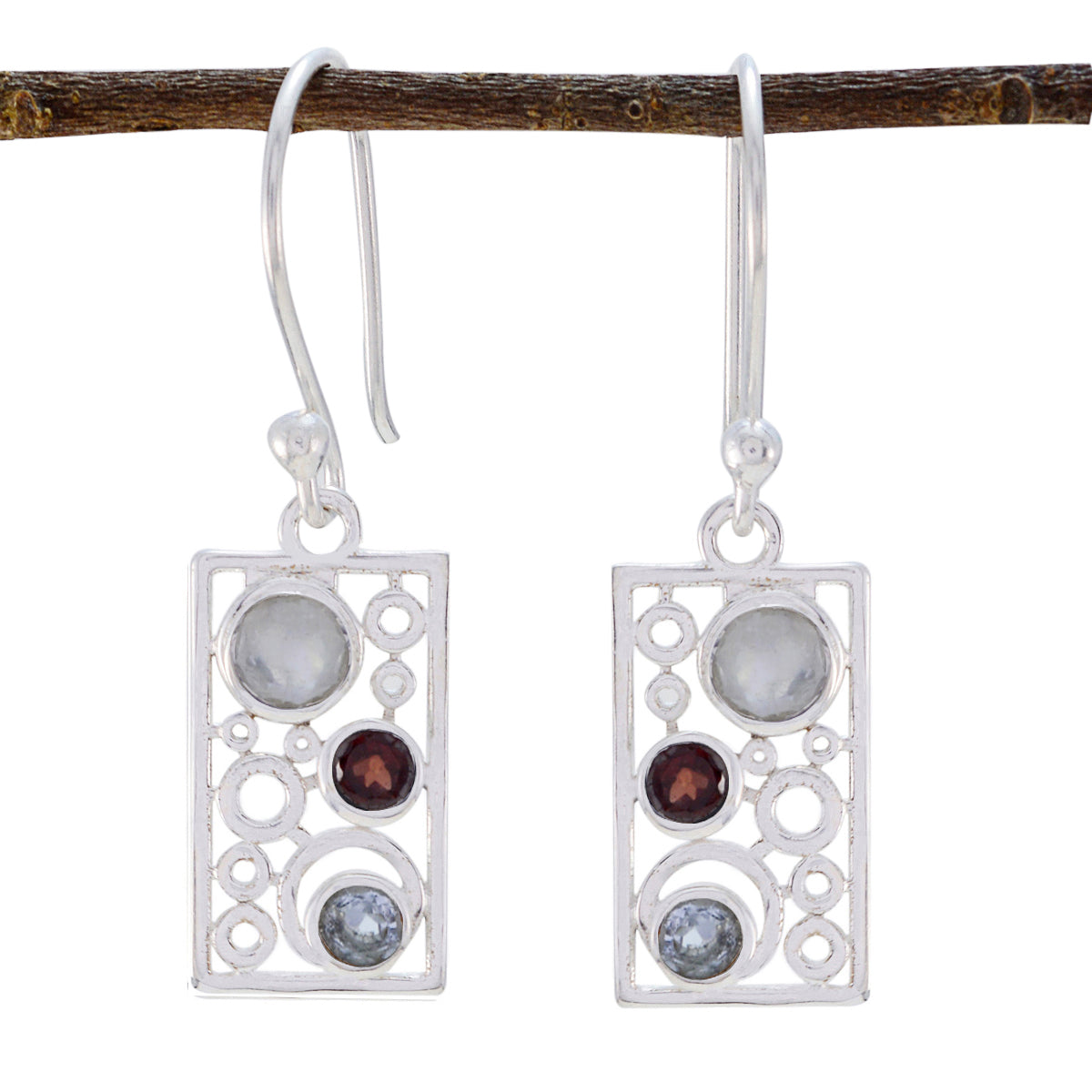 Multi-Turkish-Anna-multiple-Dangle-multicolor-92.5-Silver-Earring