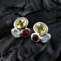 Multi-African-Katarina-multiple-Stud-multicolor-925-Silver-Earring