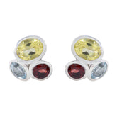 Multi-African-Katarina-multiple-Stud-multicolor-925-Silver-Earring