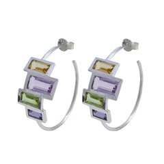 Multi-Russian-Katharina-multiple-Stud-multicolor-Silver-Earring