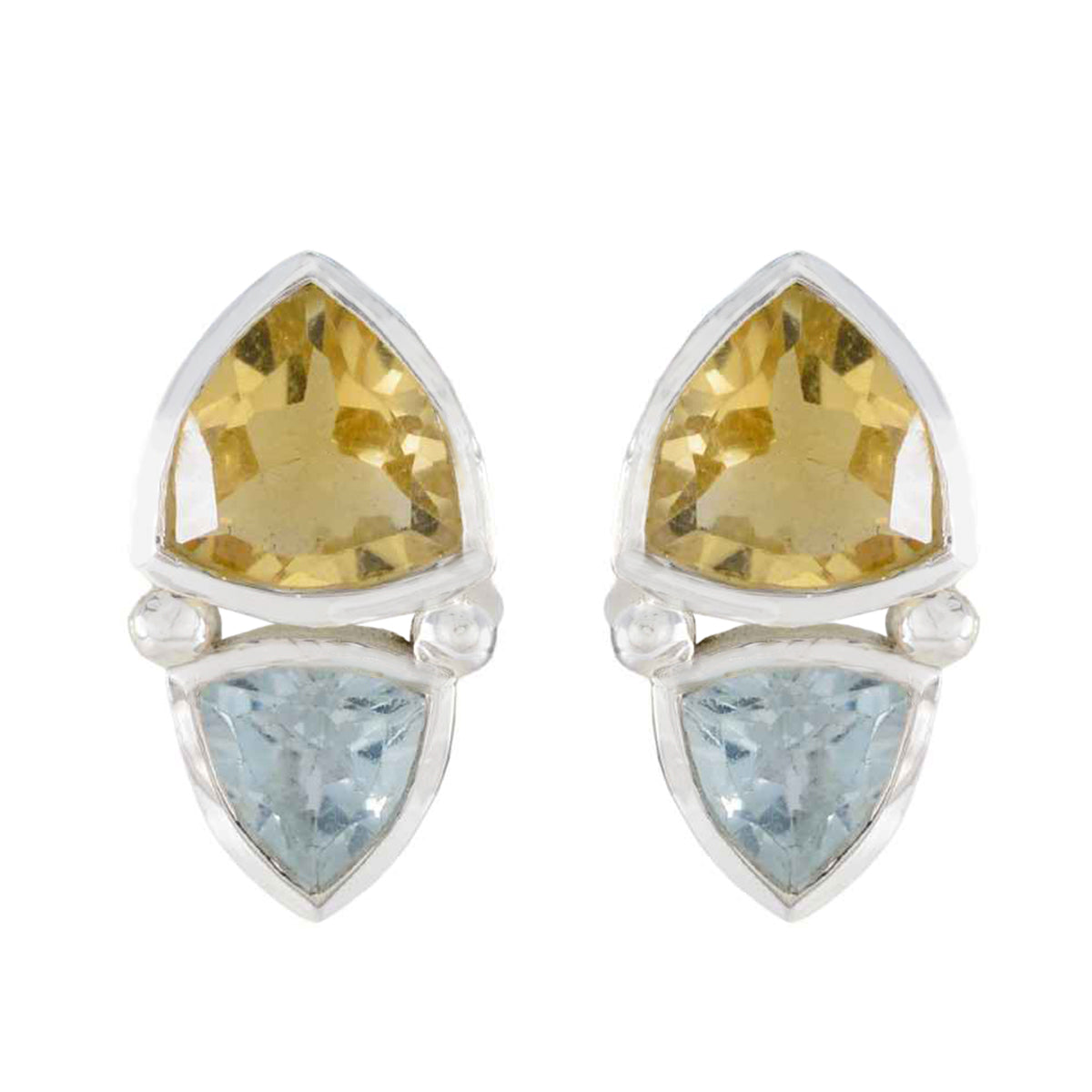 Multi-Italian-Audrey-Toi-et-Moi-Stud-multicolor-Silver-Earring