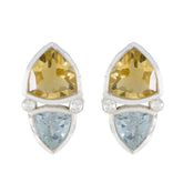 Multi-Italian-Audrey-Toi-et-Moi-Stud-multicolor-Silver-Earring