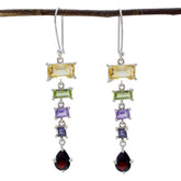 Multi-German-Audrey-multiple-Dangle-multicolor-Sterling-Silver-Earring