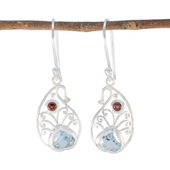 Multi-Middle-Eastern-Freya-multiple-Dangle-multicolor-Silver-Earring